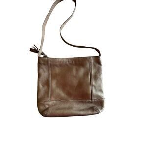 The Sak Pink Label Antique Gold Metallic Purse Handbag, Pre-Owned